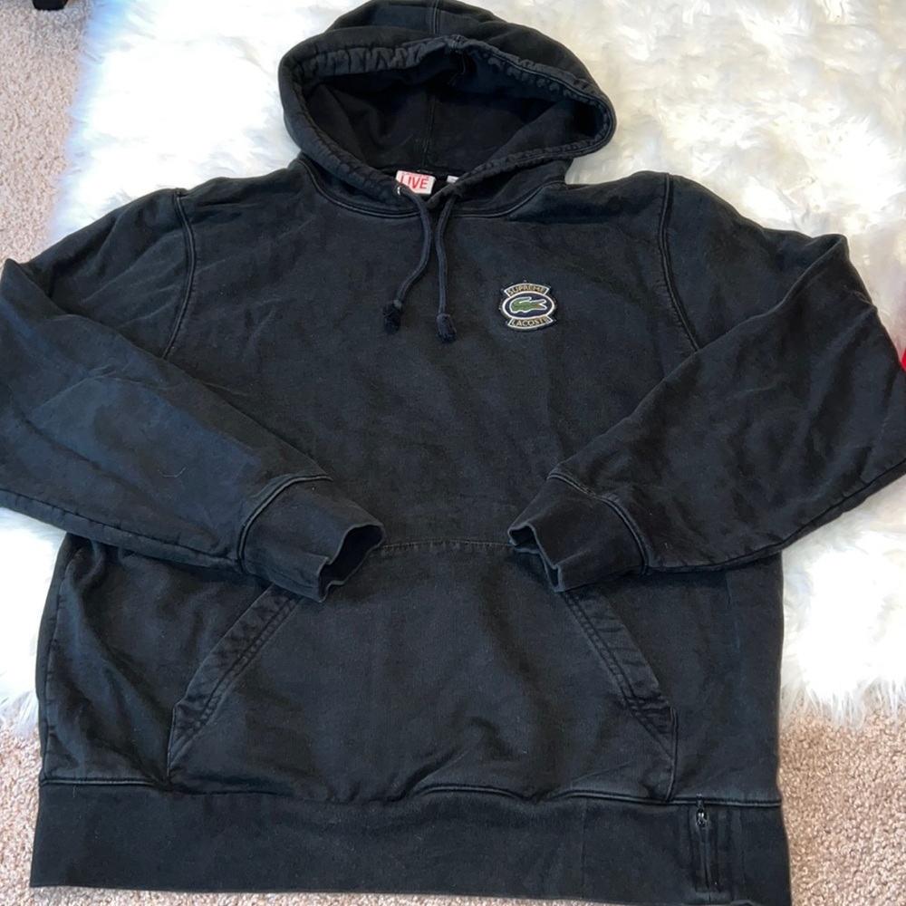 Supreme x Lacoste black hoodie